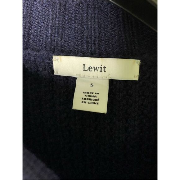 Lewit Asymmetrical Zip Front Wool & Cashmere Sweater women's size small NEW - Picture 6 of 7